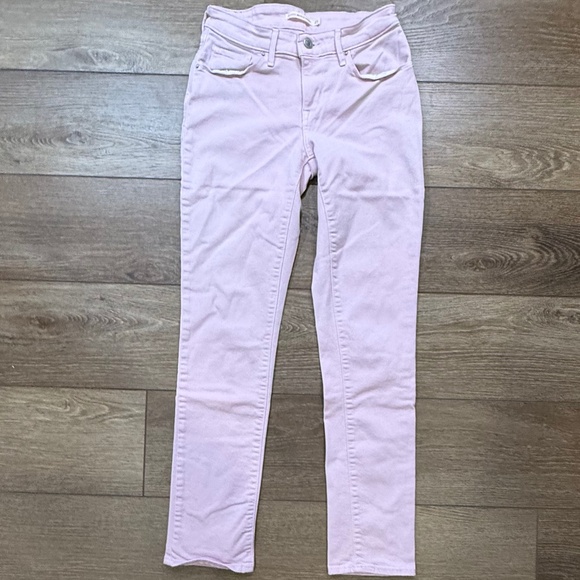 Levi's Classic Mid Rise Skinny Jeans Light Pink, 27" Waist, Women's, Summer - Picture 4 of 9